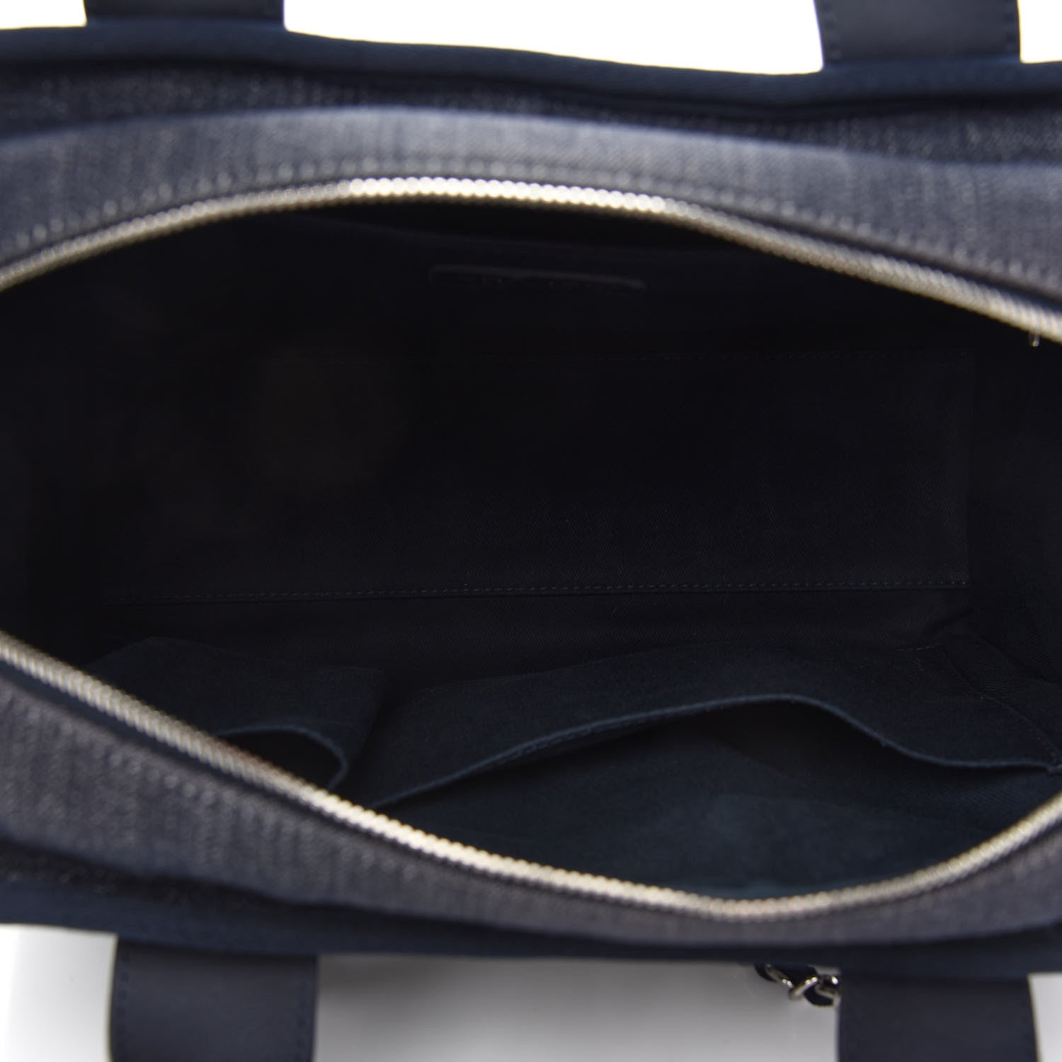 Chanel Denim Deauville Bowling Bag Dark Blue 5 of 10