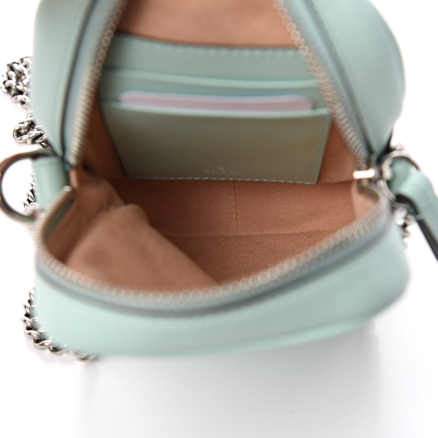 Calfskin Matelasse Mini GG Marmont Crossbody Bag Water Green