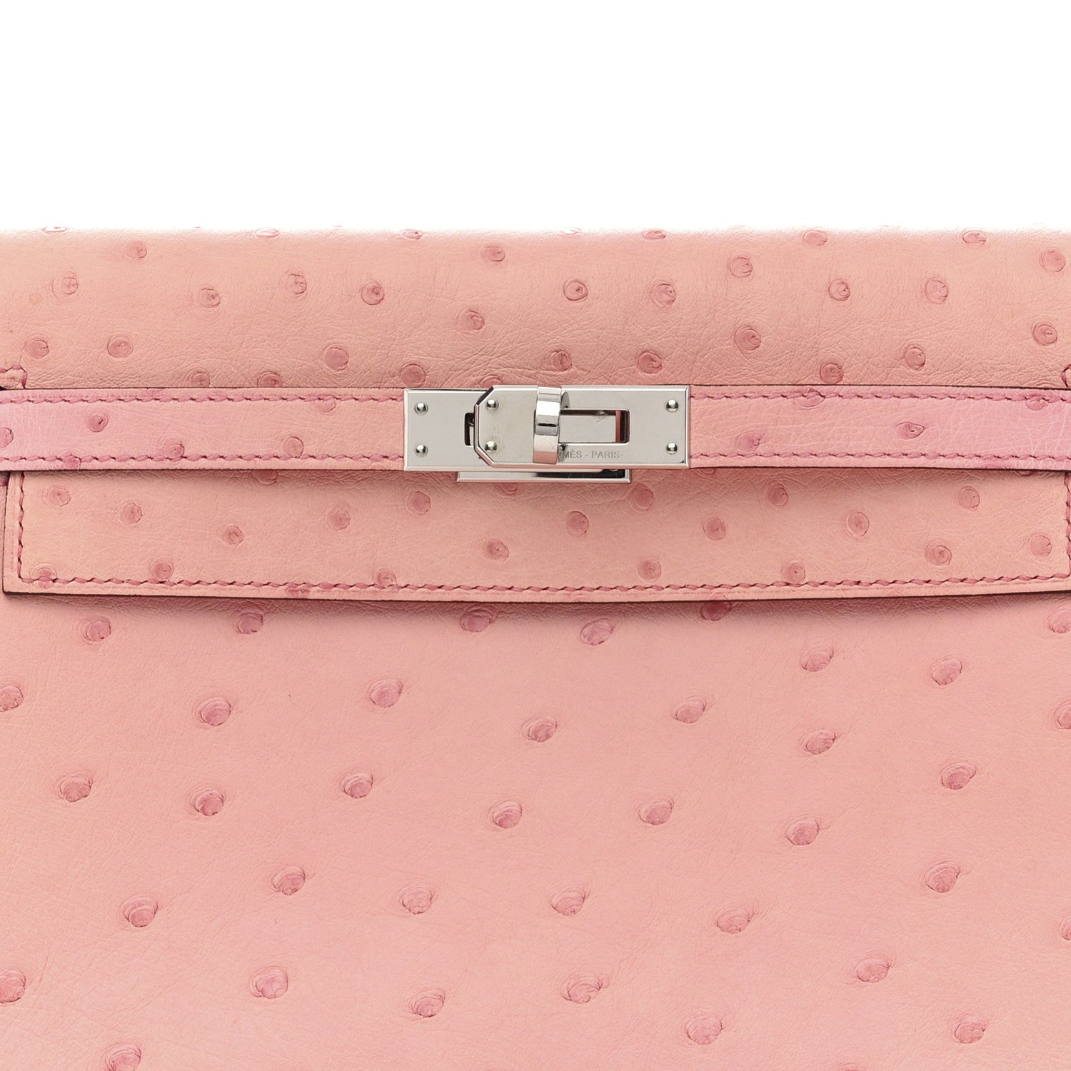 Hermes Ostrich Kelly Danse II Belt Bag Rose Bubblegum 9 of 12