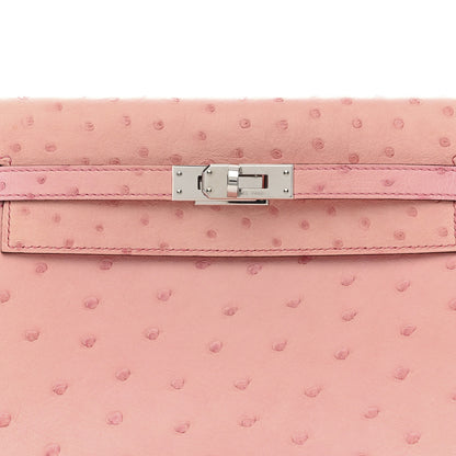 Hermes Ostrich Kelly Danse II Belt Bag Rose Bubblegum 9 of 12