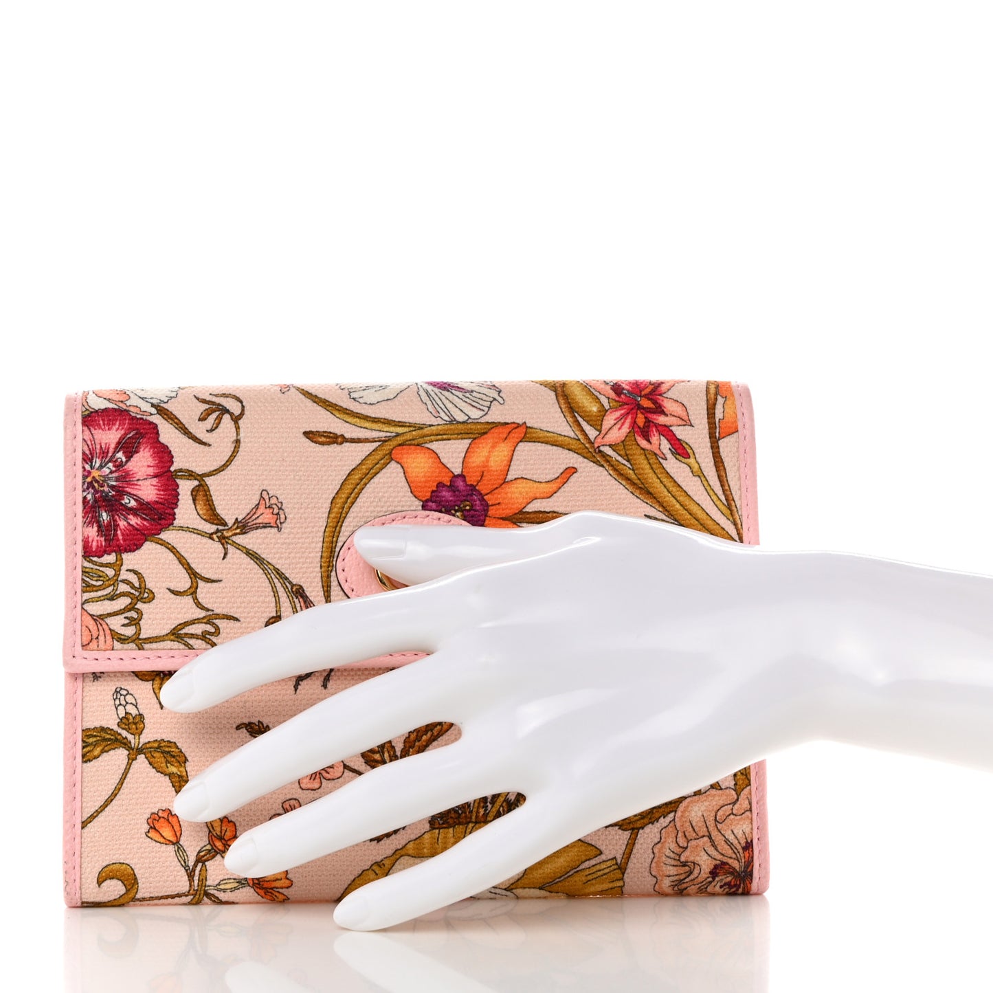 Canvas Flora Compact Wallet Pink