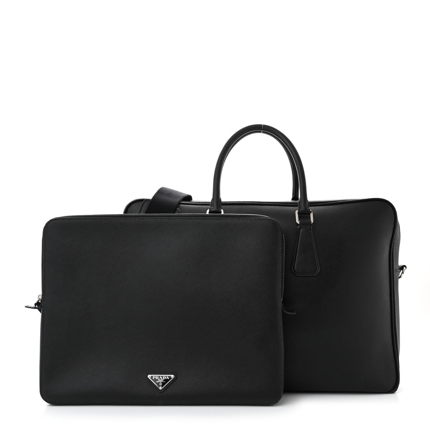 Saffiano Travel Briefcase Black