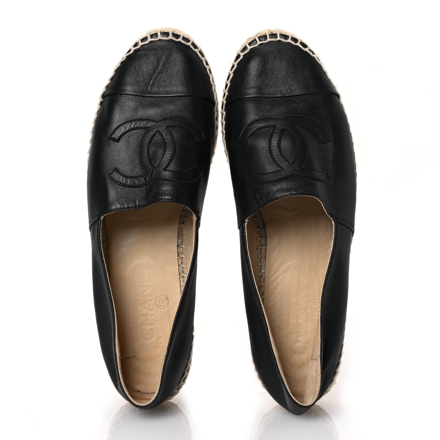 Lambskin CC Espadrilles 39 Black