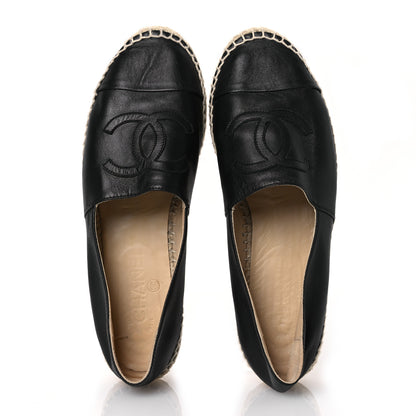 Chanel Lambskin CC Espadrilles 39 Black 2 of 14