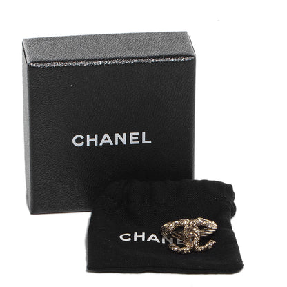 Chanel Crystal Twist CC Ring Light Gold 54 6.75 6 of 6