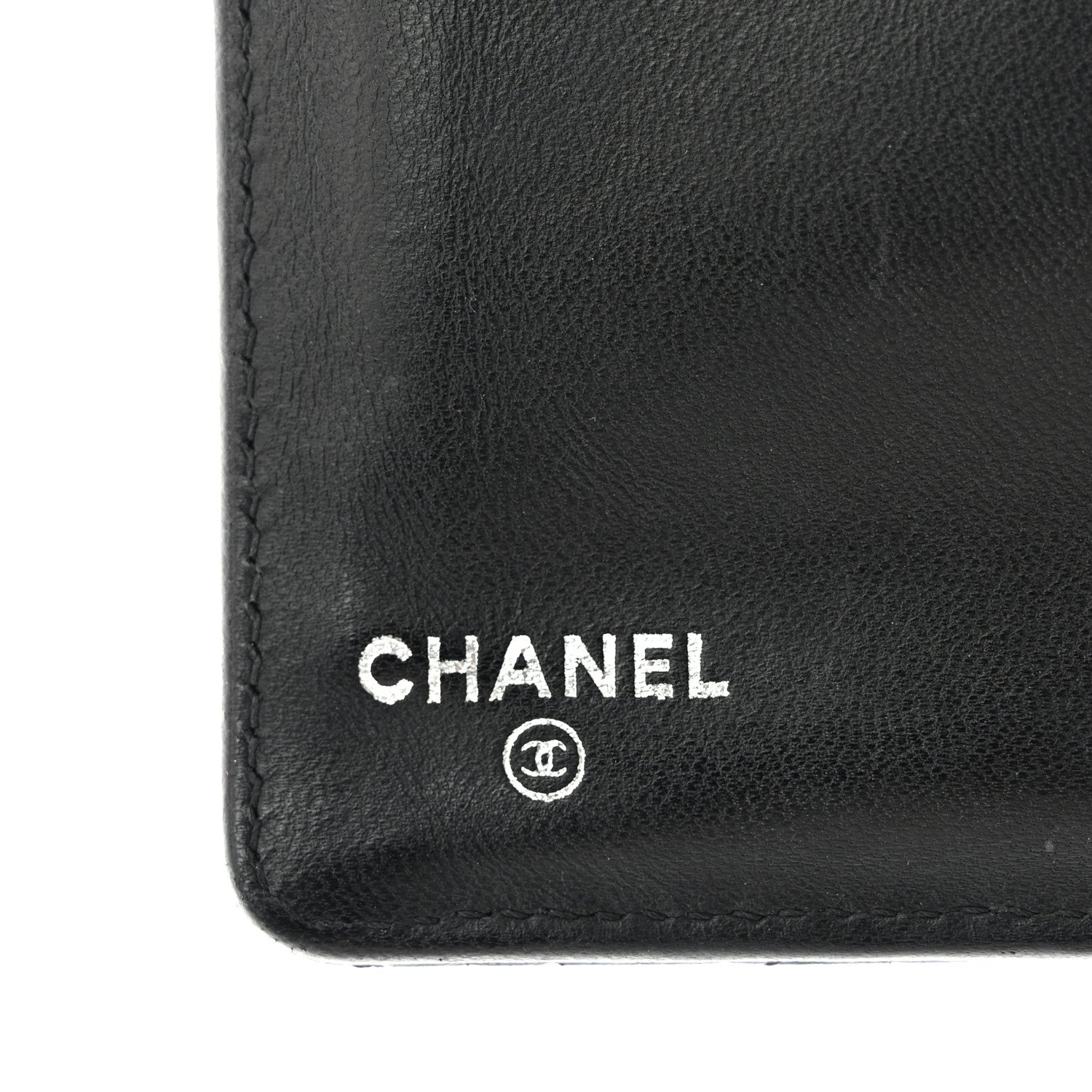 Chanel Lambskin Perforated Yen Wallet Black 7 of 14