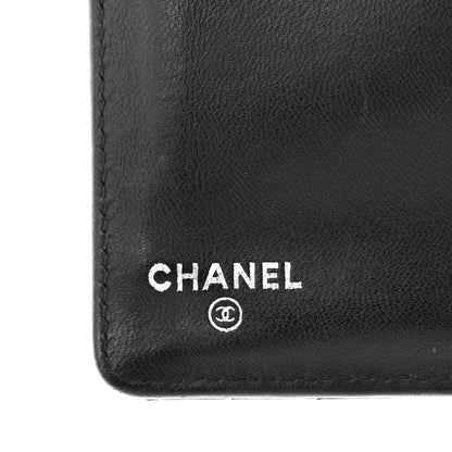 Chanel Lambskin Perforated Yen Wallet Black 7 of 14