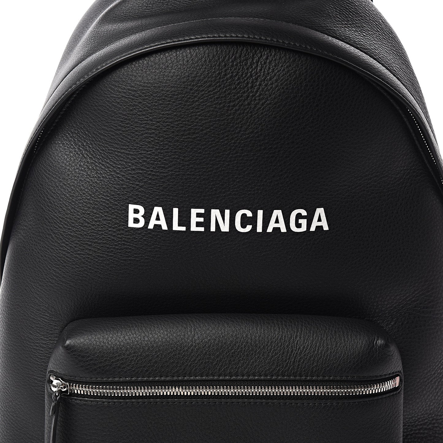 Smooth Calfskin Logo Large Everyday Backpack Black