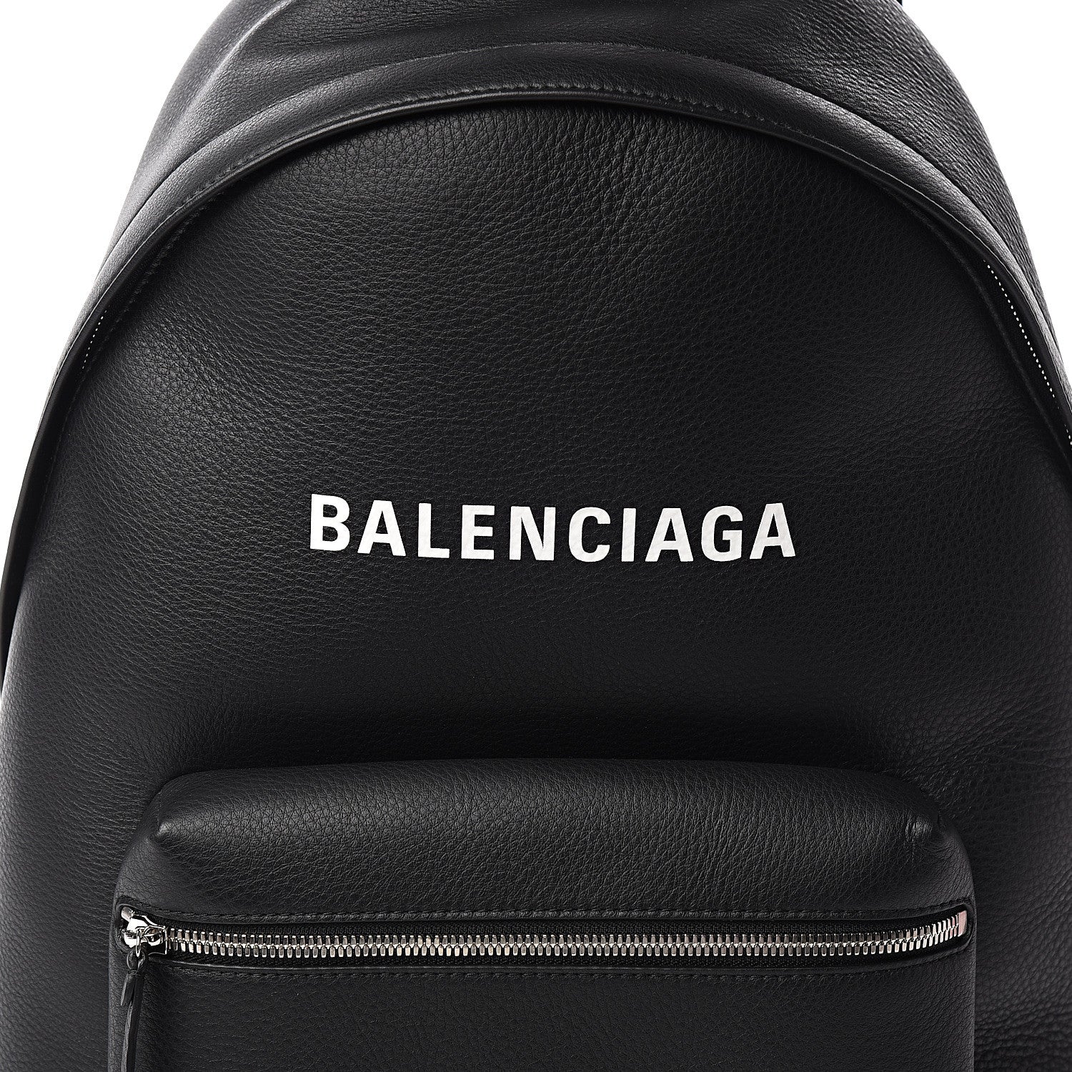 Balenciaga Smooth Calfskin Logo Large Everyday Backpack Black 9 of 9