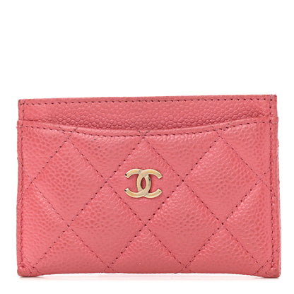Chanel Iridescent Caviar Quilted Card Holder Pink 1 of 8