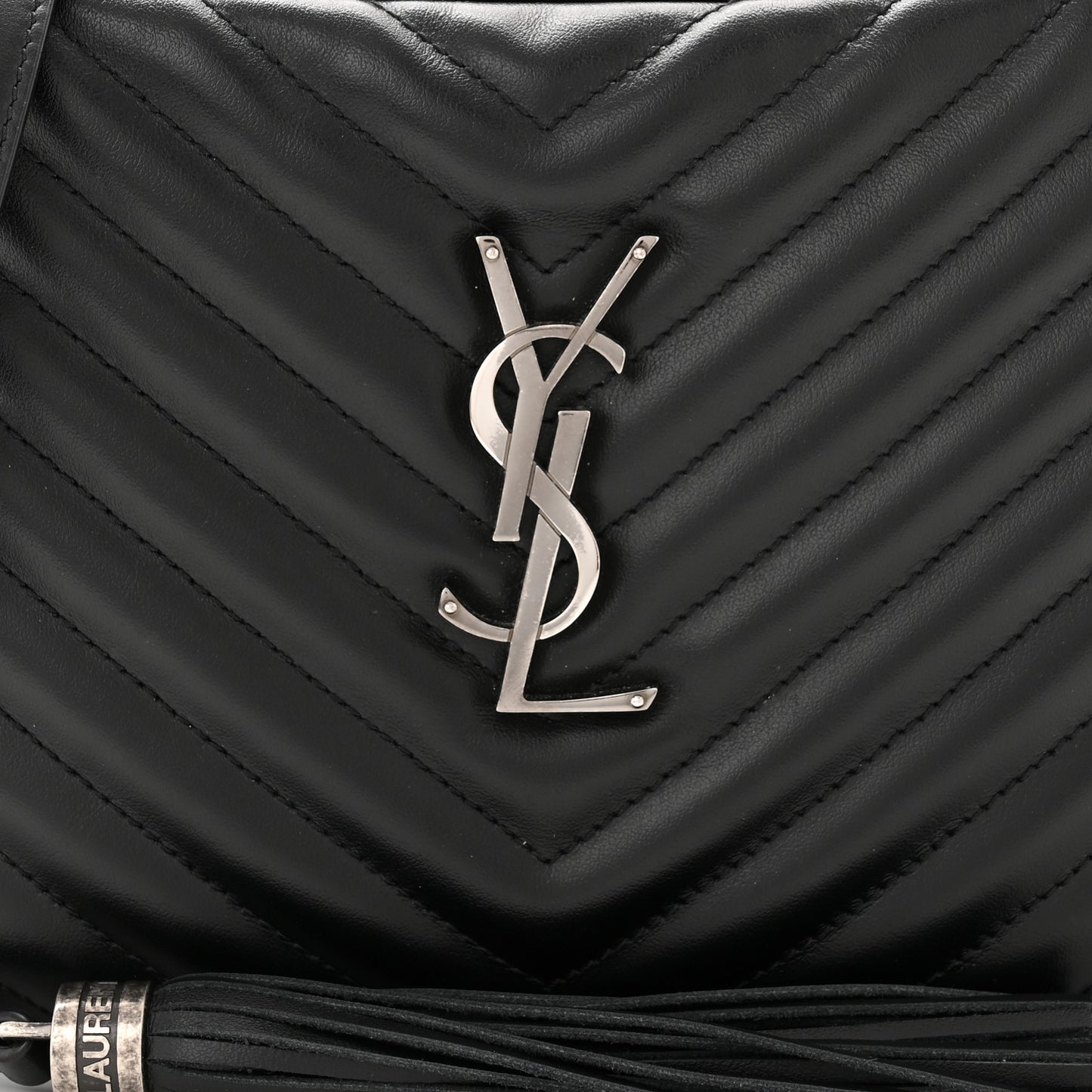 Calfskin Matelasse Monogram Lou Camera Bag Black