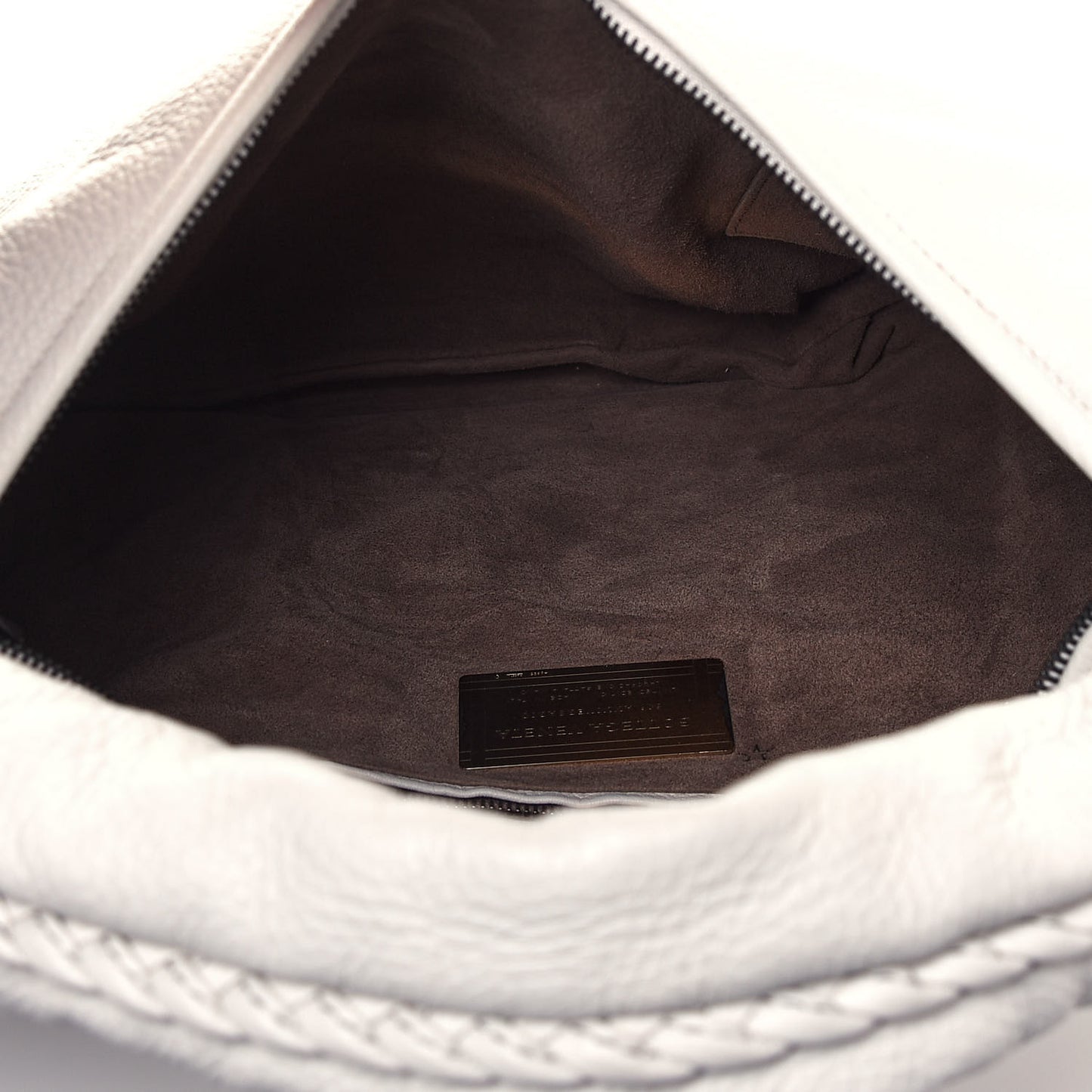 Cervo Deerskin Ostrich Lizard Intrecciato 50th Anniversary Large Veneta Hobo White