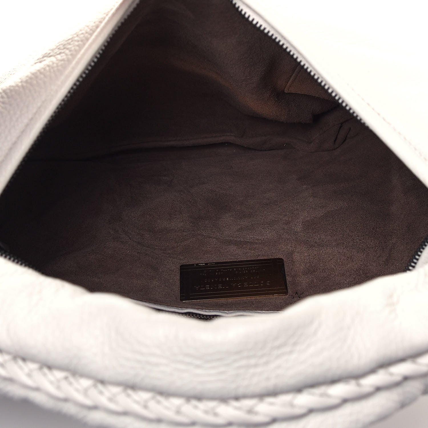Bottega Veneta Cervo Deerskin Ostrich Lizard Intrecciato 50th Anniversary Large Veneta Hobo White 6 of 14