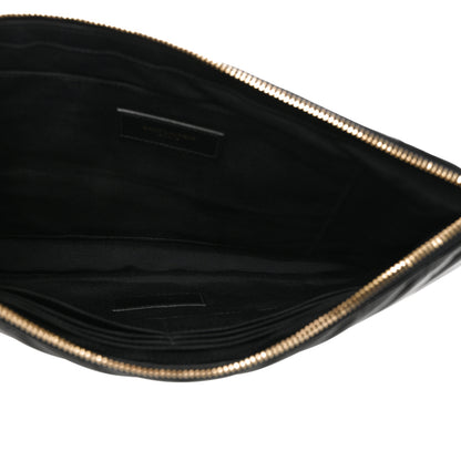 Saint Laurent Calfskin Matelasse Monogram Cassandre Tablet Pouch Black 5 of 7