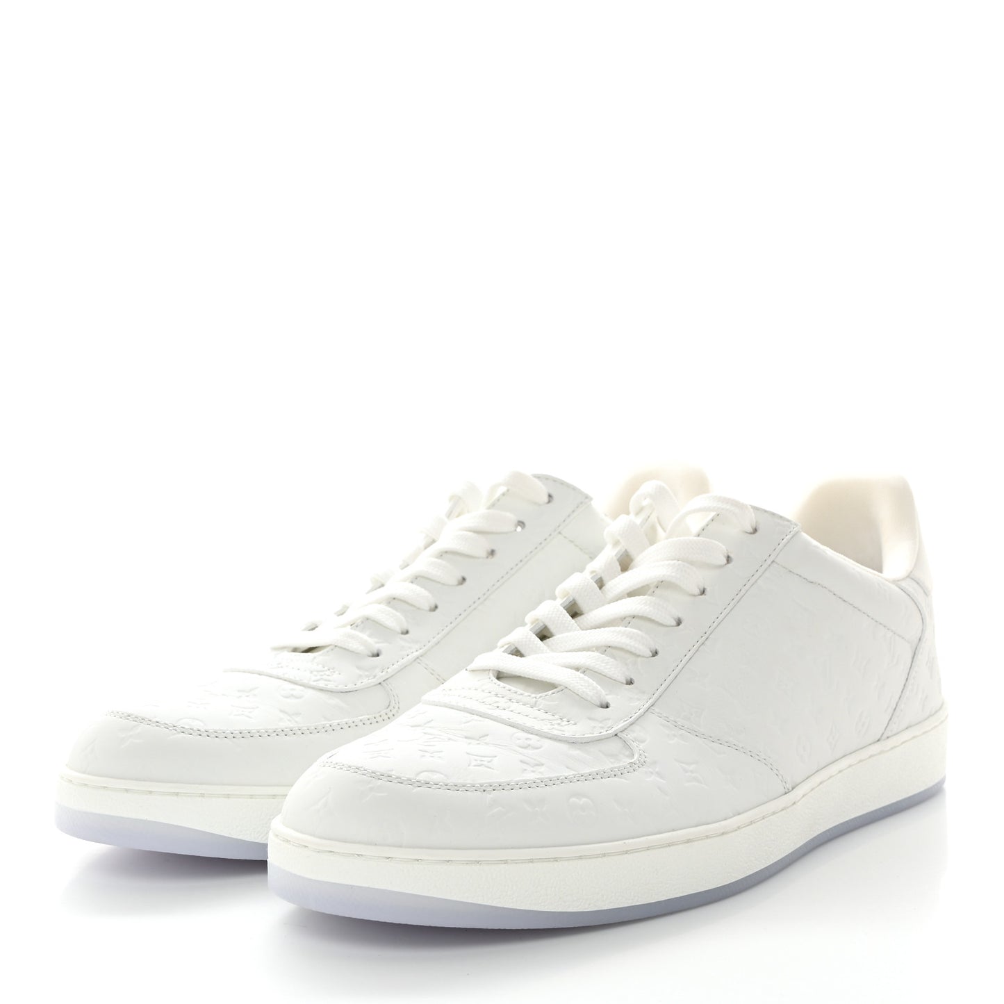 Calfskin Monogram Mens Rivoli Sneakers 9 White
