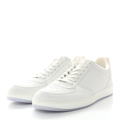 Louis Vuitton Calfskin Monogram Mens Rivoli Sneakers 9 White 3 of 11