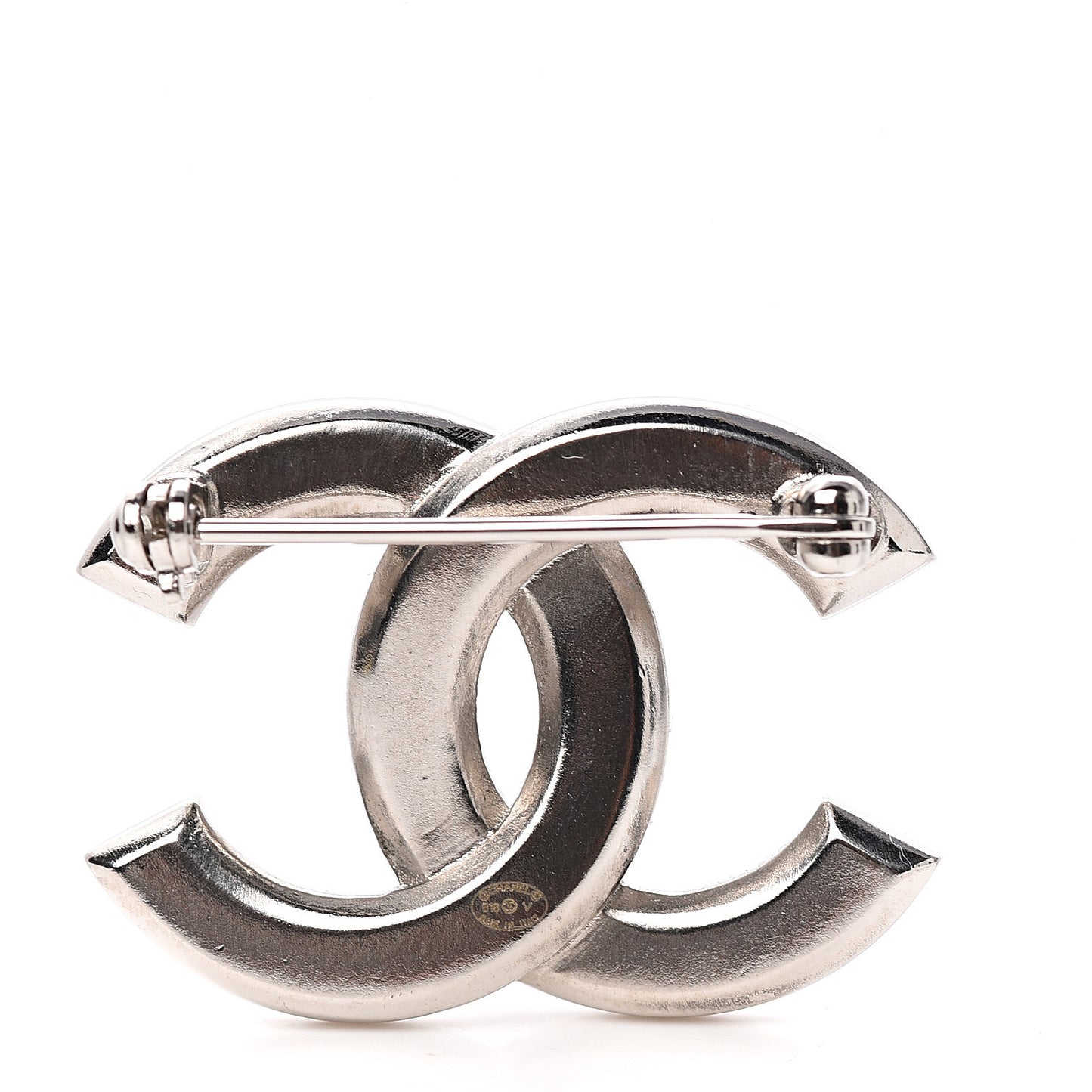 Baguette Crystal CC Small Brooch Silver