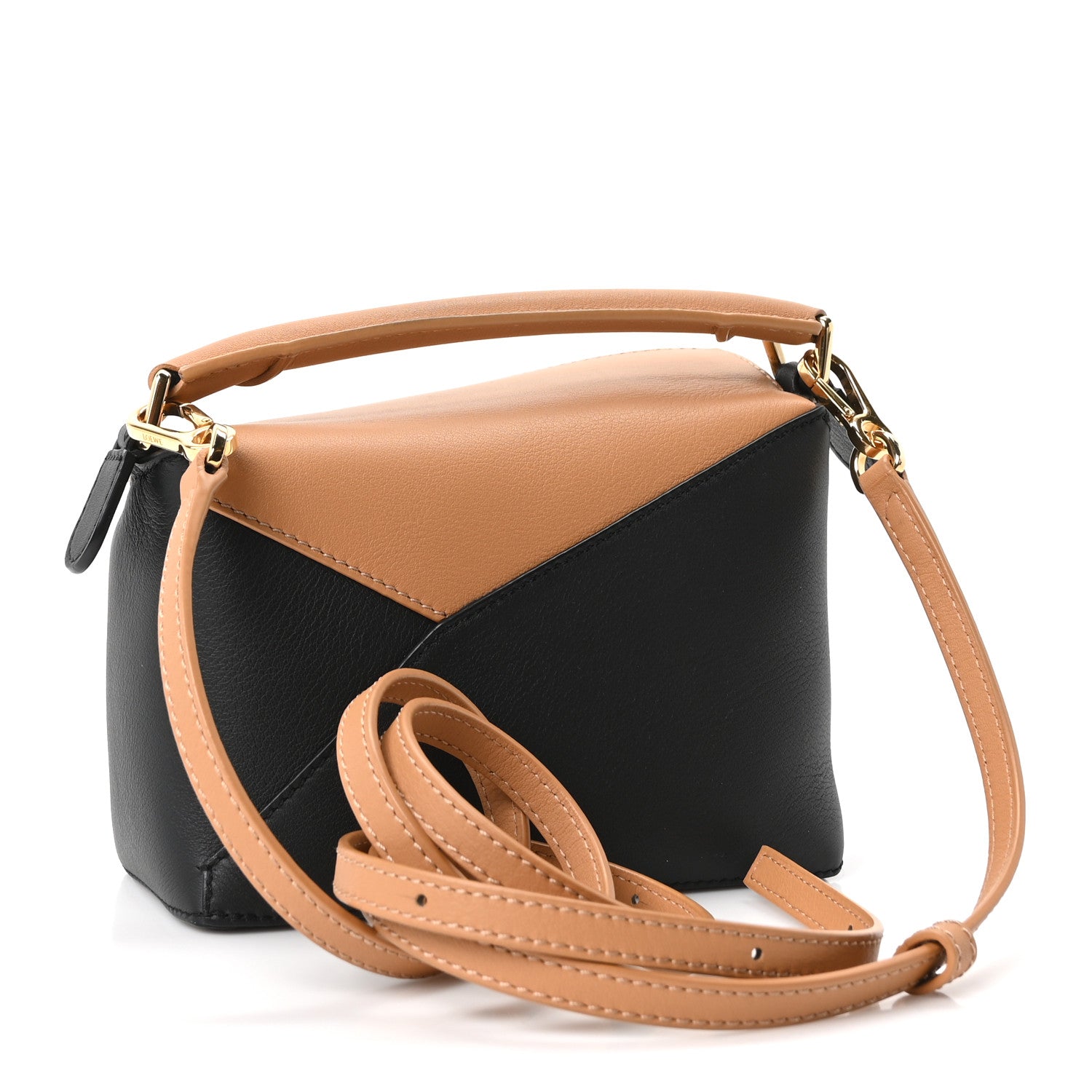 Loewe Calfskin Mini Puzzle Edge Bag Warm Desert Black 2 of 8
