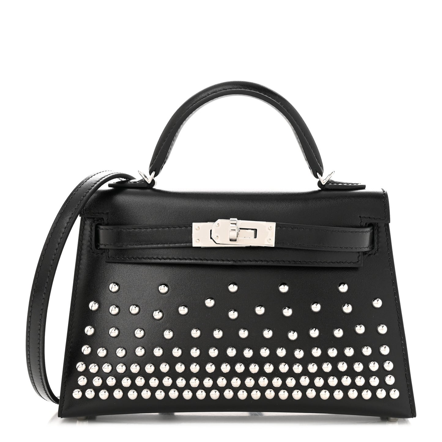 Box Studded Clouté Mini Kelly Sellier 20 Black