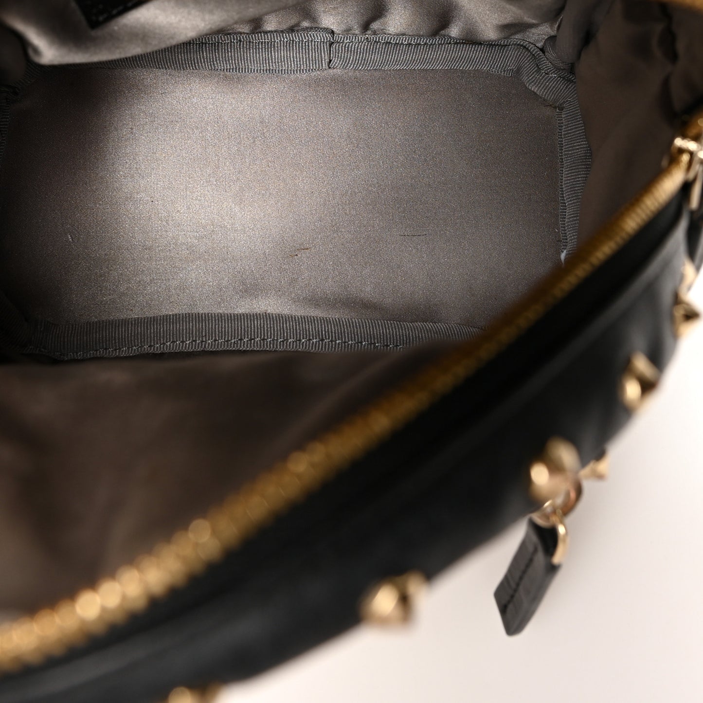 Metallic Visetos Studded Stark X-Mini Bebe Boo Backpack Gold