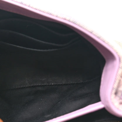 Saint Laurent Denim Y Quilted Monogram Toy Loulou Crossbody Bag Bleached Lilac 5 of 10