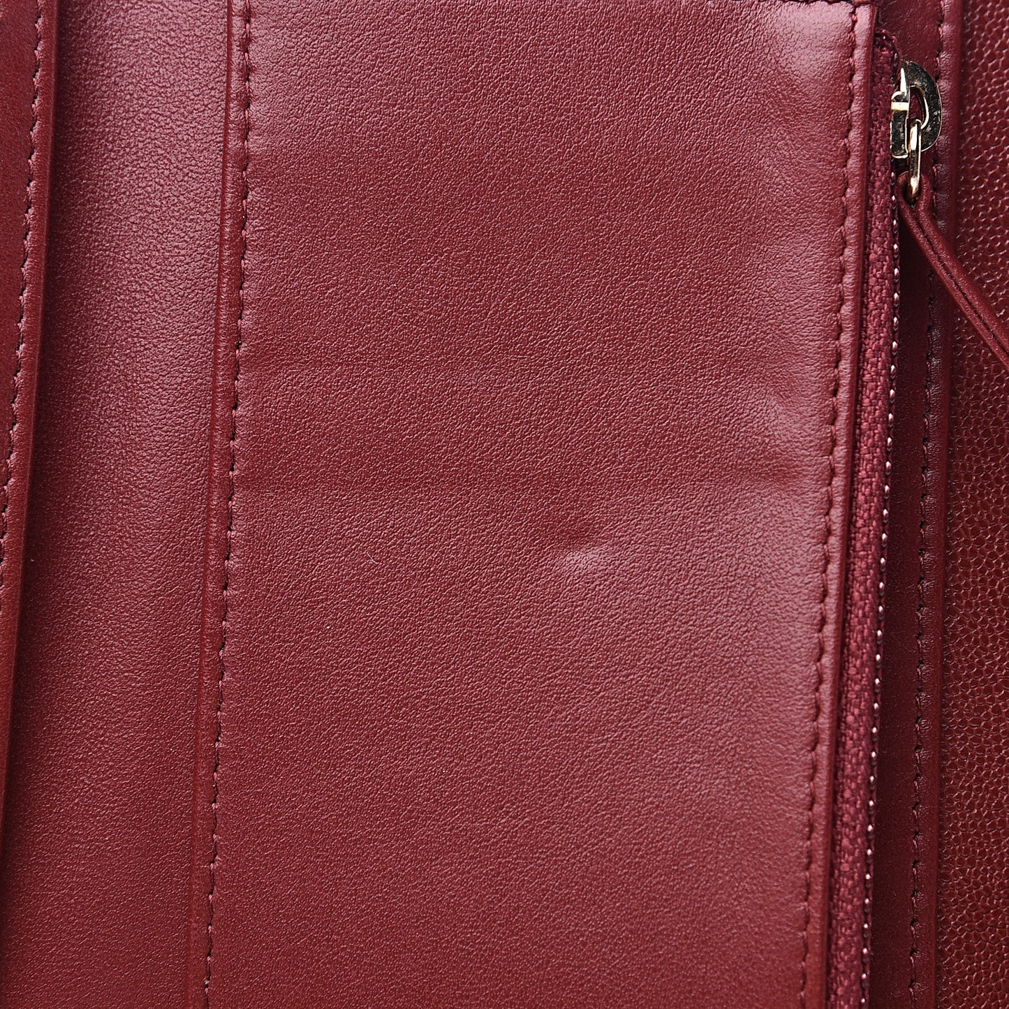 Caviar Quilted Medium Boy Flap Wallet Burgundy