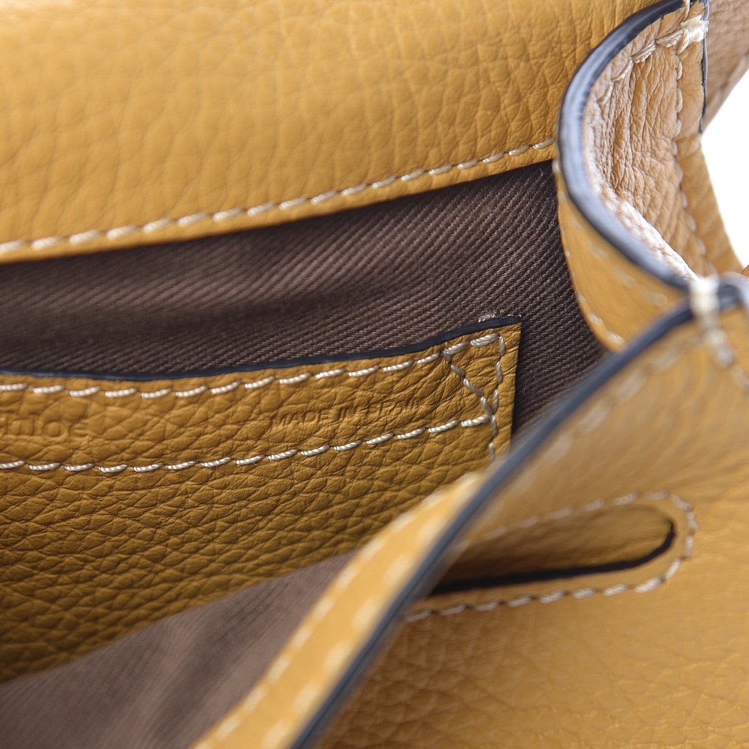 Chloe Calfskin Mini Marcie Round Crossbody Bag Dusty Yellow 7 of 11
