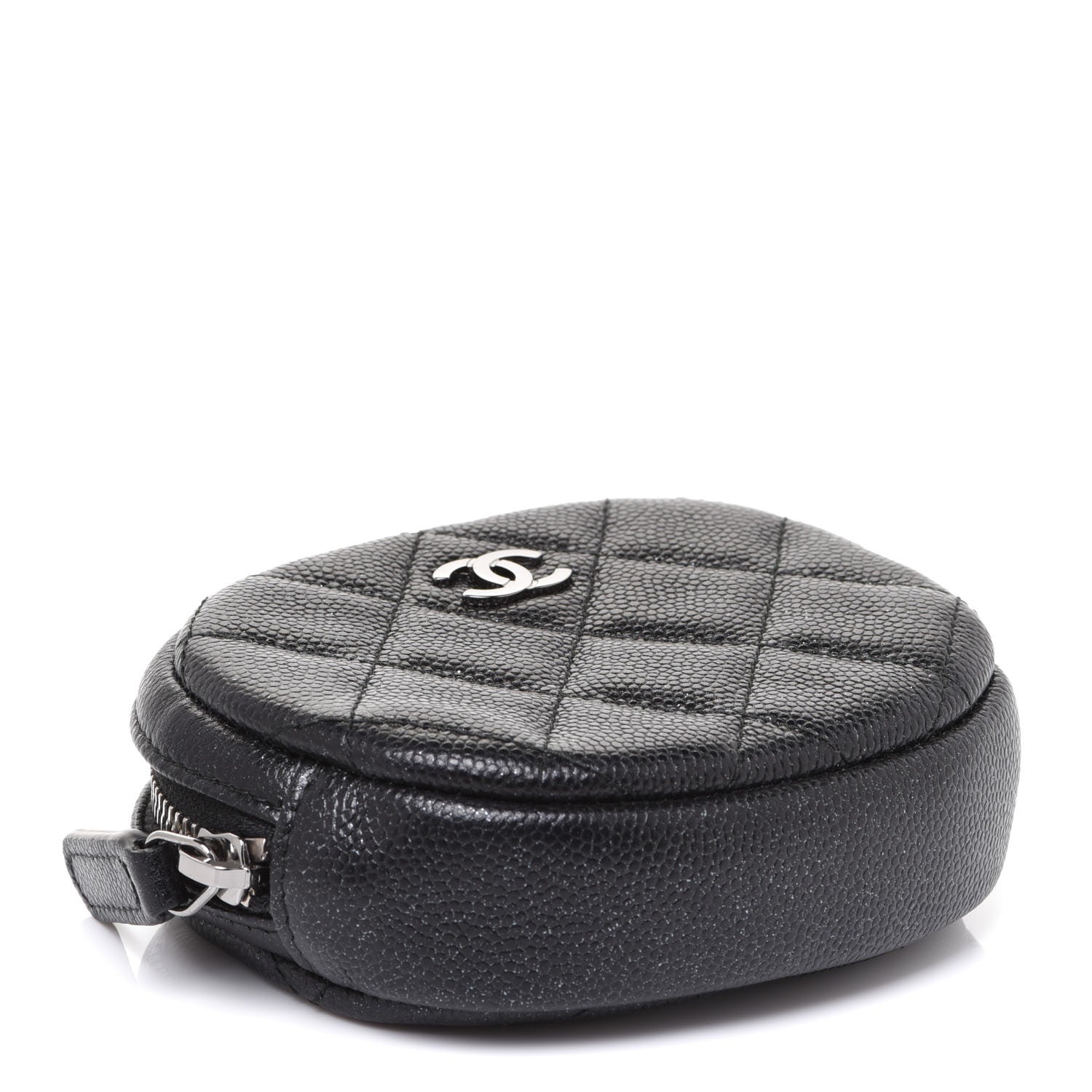 Chanel Caviar Quilted Zip Around Classic Coin Purse Black 4 of 7