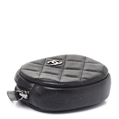 Chanel Caviar Quilted Zip Around Classic Coin Purse Black 4 of 7