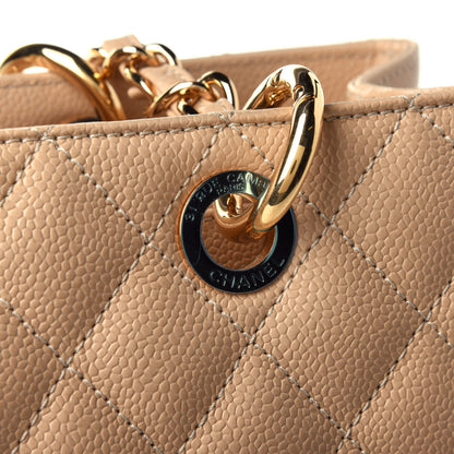 Chanel Caviar Quilted Grand Shopping Tote GST Beige 4 of 4