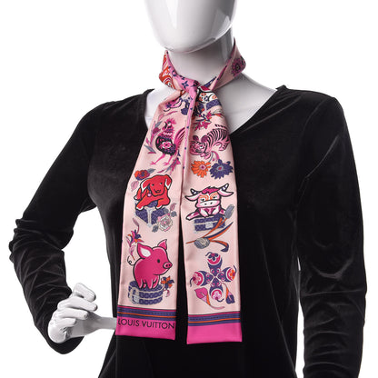 Louis Vuitton Silk Monogram Superstition Bandeau Rose 2 of 4