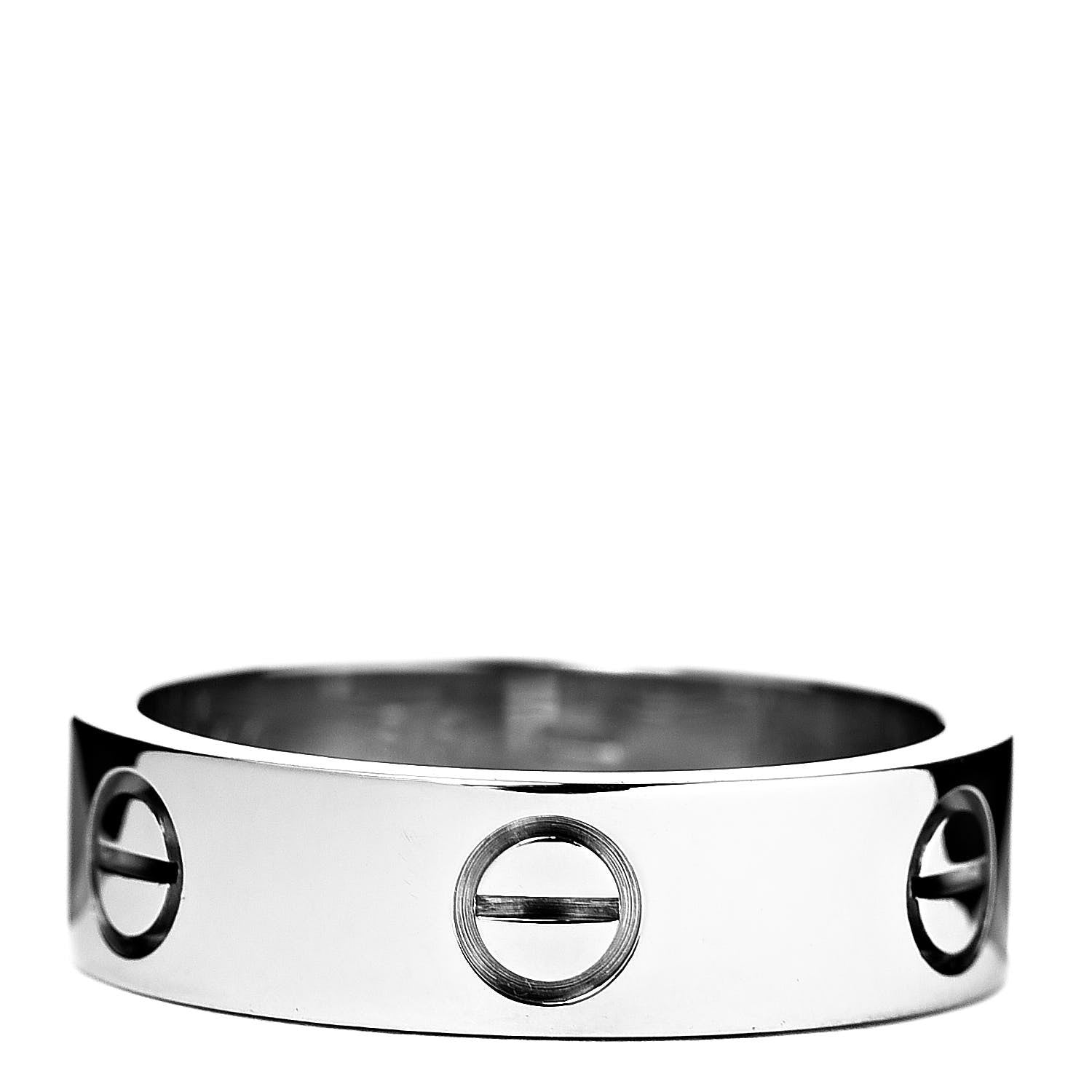 Cartier 18K White Gold 5.5mm LOVE Ring 56 7.5 1 of 5