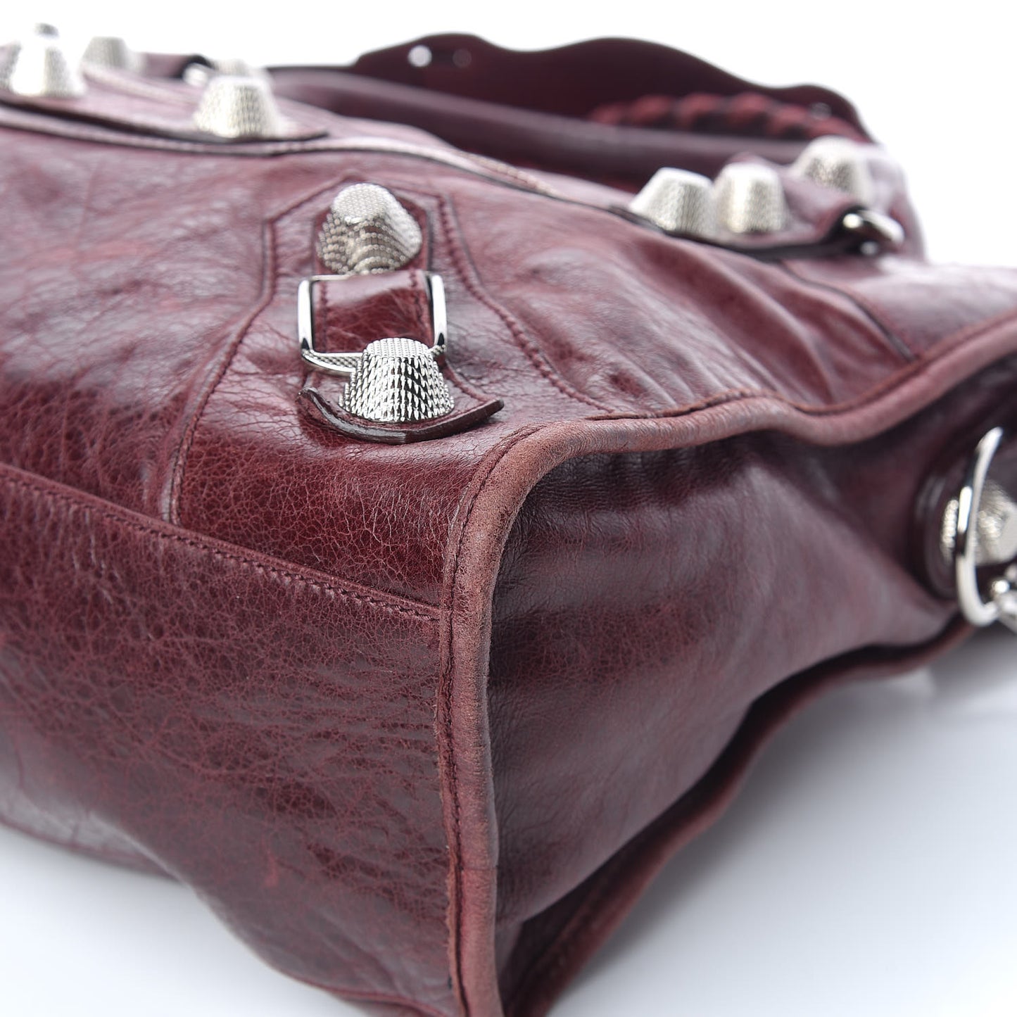 Agneau Giant 21 Silver Hardware City Dark Wine