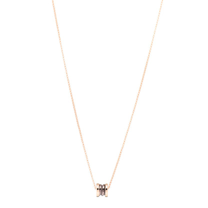 Bulgari 18K Rose Gold Cermet Small B.Zero1 Pendant Necklace 1 of 5