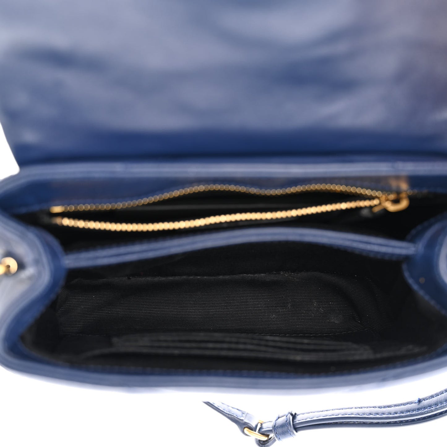 Calfskin Y Quilted Monogram Toy Loulou Crossbody Bag Denim