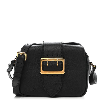 Burberry Soft Grain Calfskin Small Buckle Zip Bag Black 1 of 12