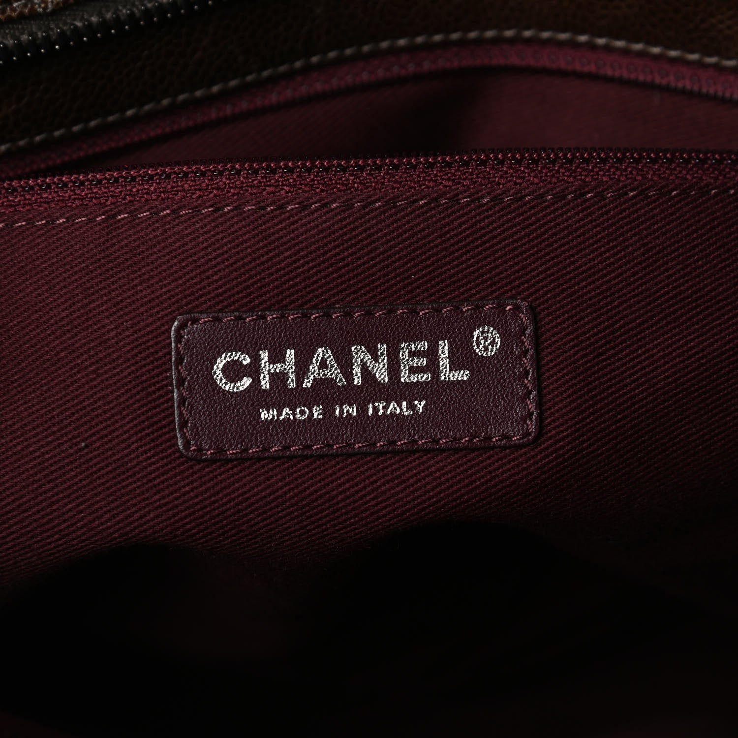 Chanel Crumpled Grained Calfskin CC Crave Tote Brown 6 of 16
