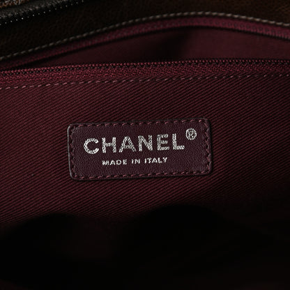 Chanel Crumpled Grained Calfskin CC Crave Tote Brown 6 of 16