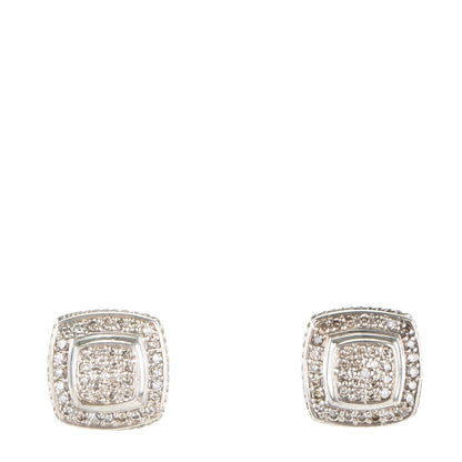 David Yurman Sterling Silver Diamond 7mm Pave Albion Earrings 1 of 4