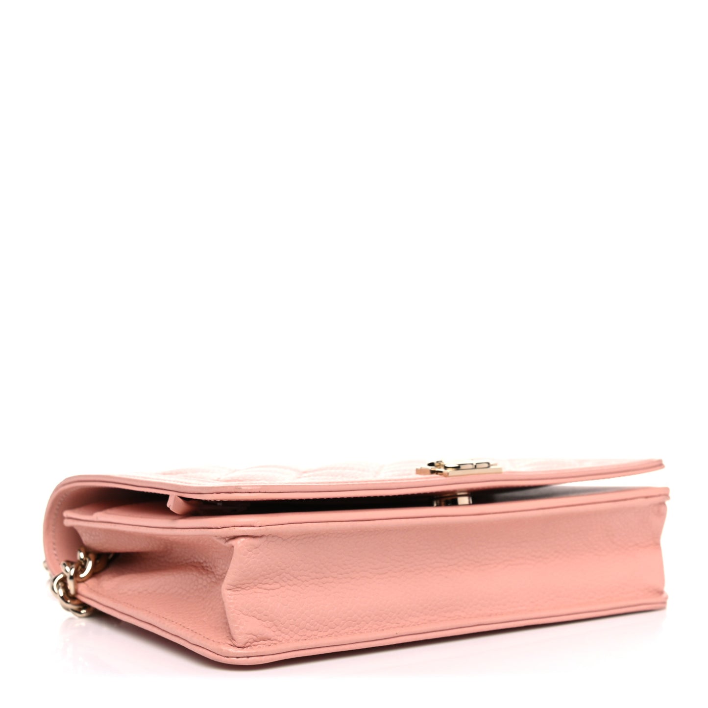 Caviar Quilted Boy Wallet On Chain WOC Light Pink
