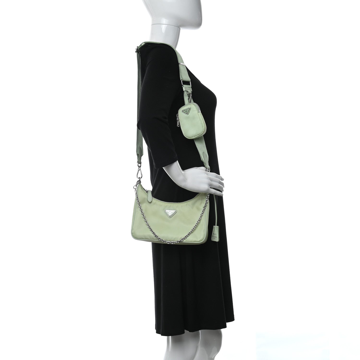 Prada Re-Nylon Saffiano Re-Edition 2005 Shoulder Bag Acqua 2 of 14