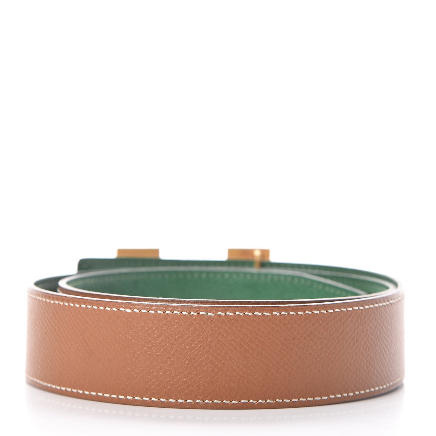 Courchevel 32mm H Belt 70 Gold Vert Clair