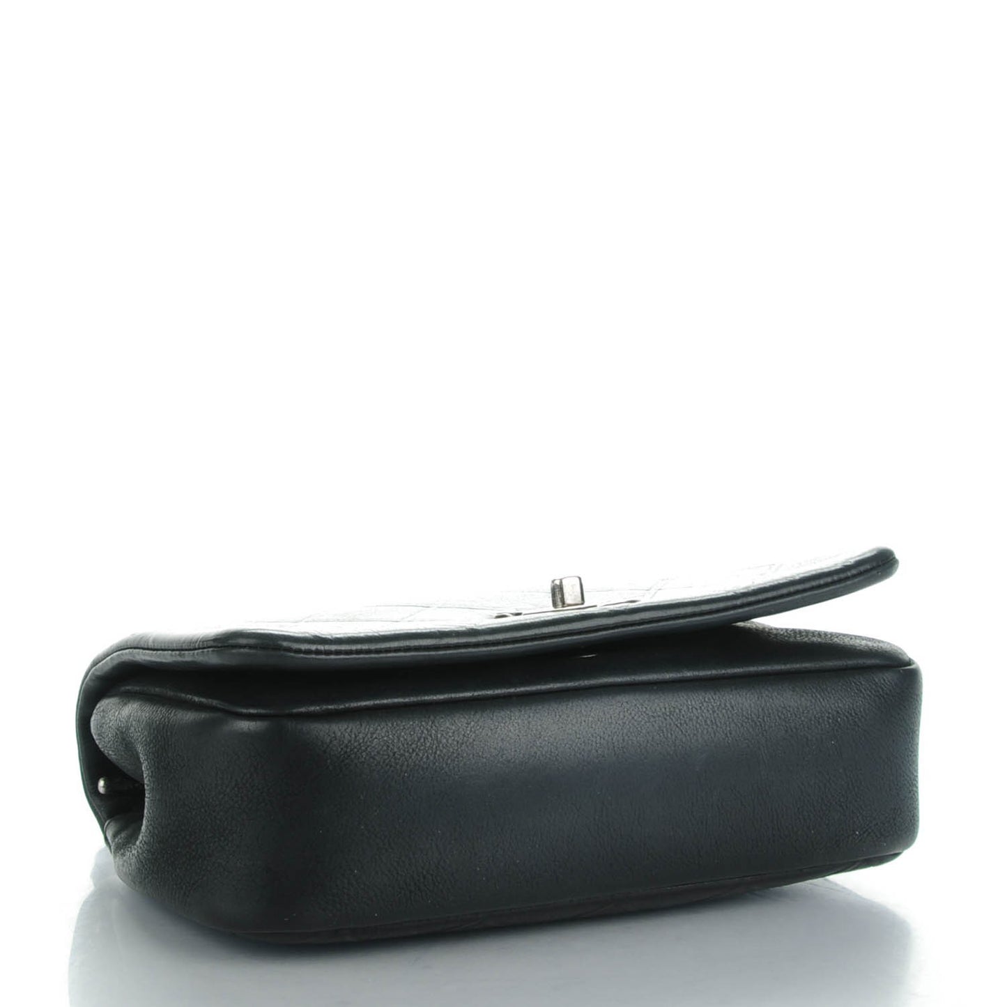 Calfskin Diamond Embossed Small New Chic Flap Black