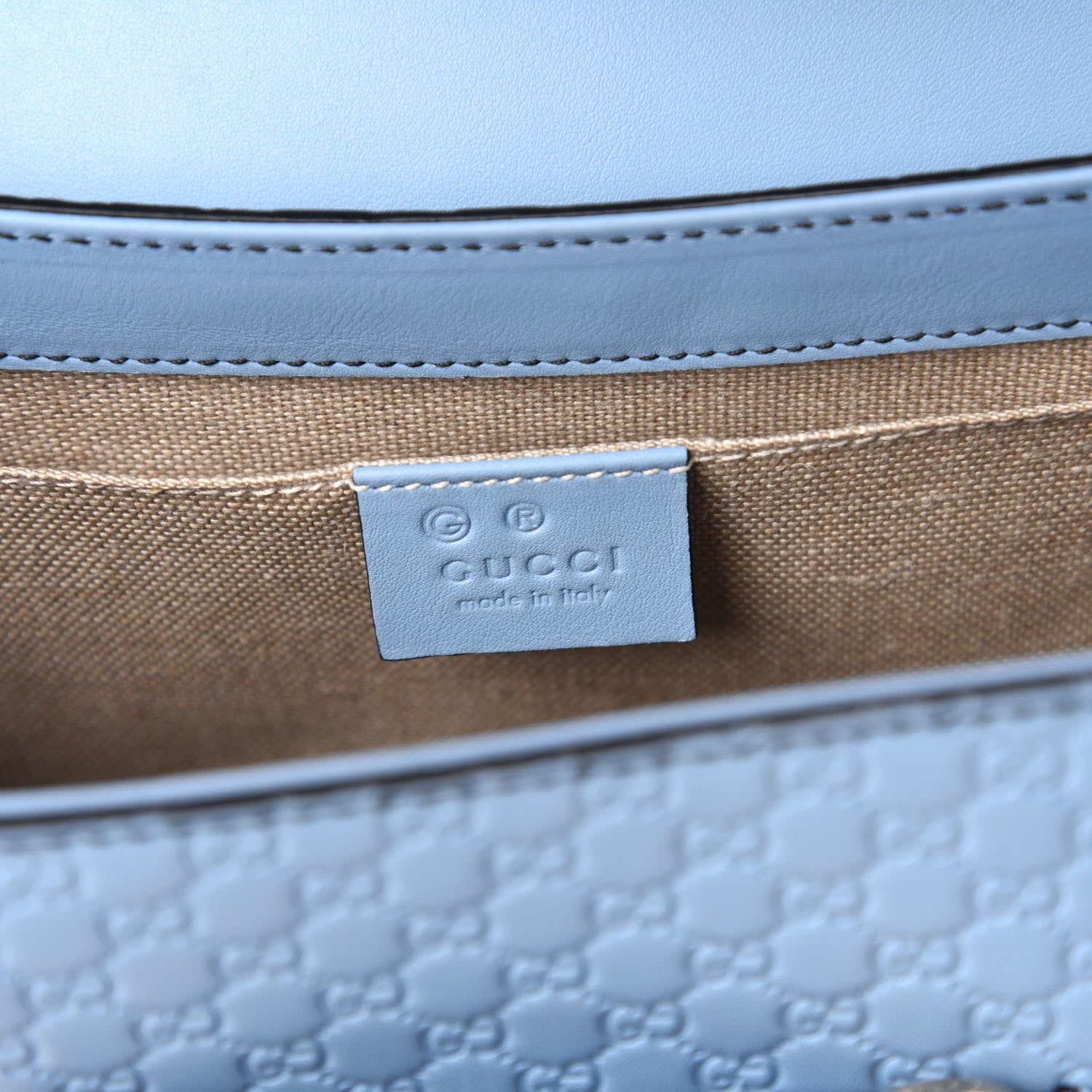 Gucci Microguccissima Medium Emily Chain Shoulder Bag Mineral Blue 8 of 12