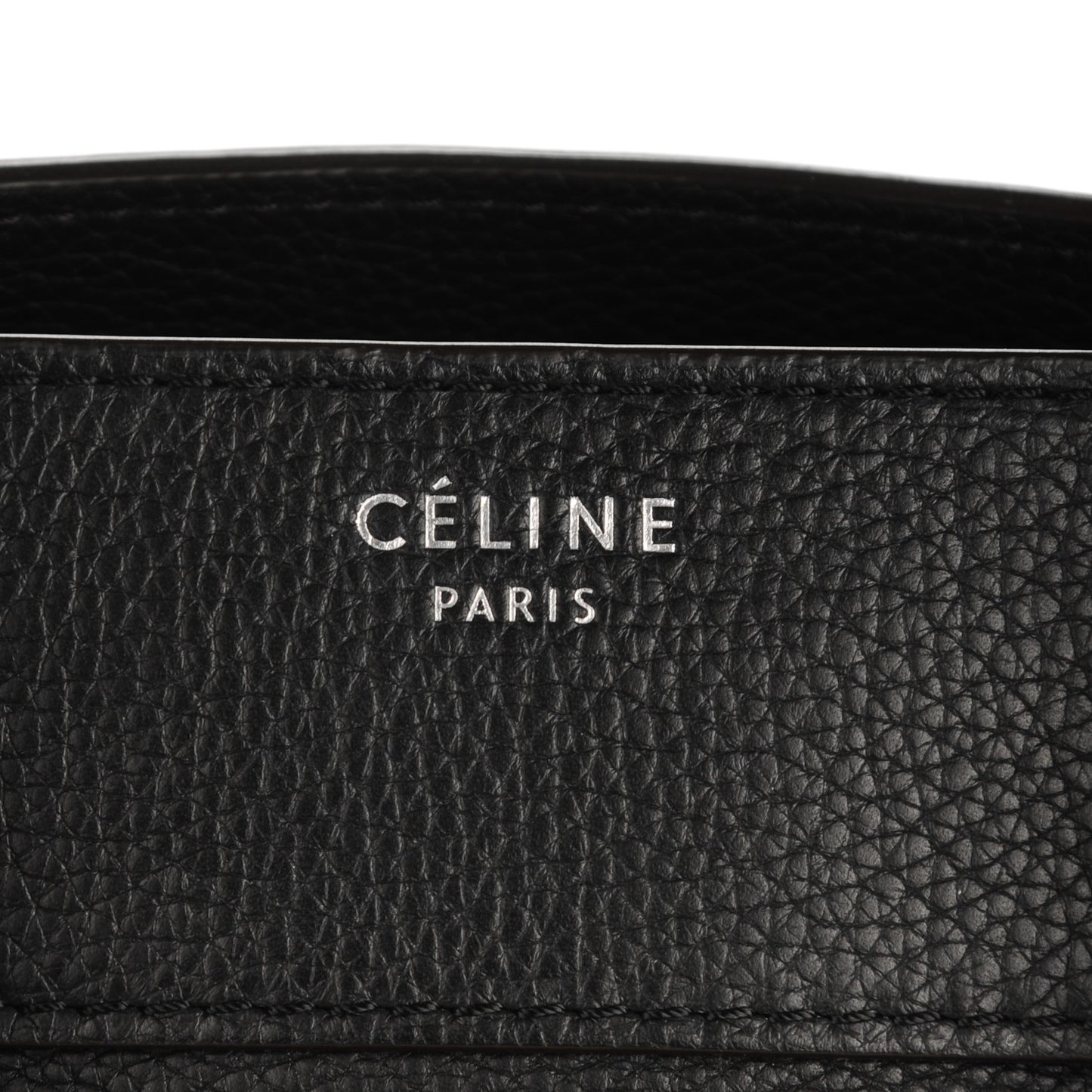 Drummed Calfskin Mini Luggage Black