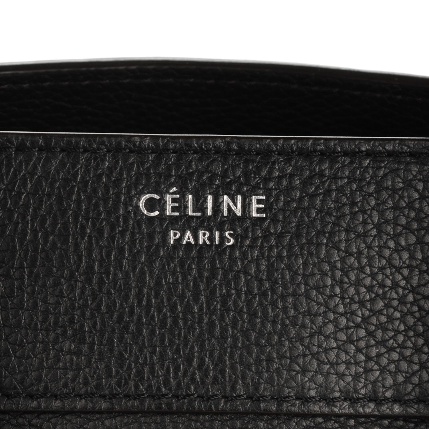 Celine Drummed Calfskin Mini Luggage Black 6 of 9