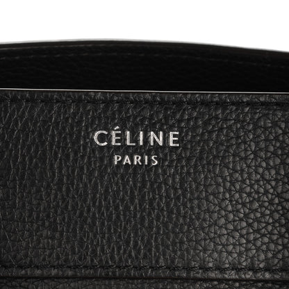 Celine Drummed Calfskin Mini Luggage Black 6 of 9