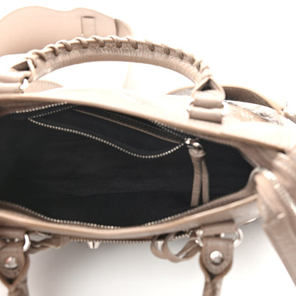 Balenciaga Agneau Classic Silver Hardware Mini City Dark Mink Grey 5 of 10