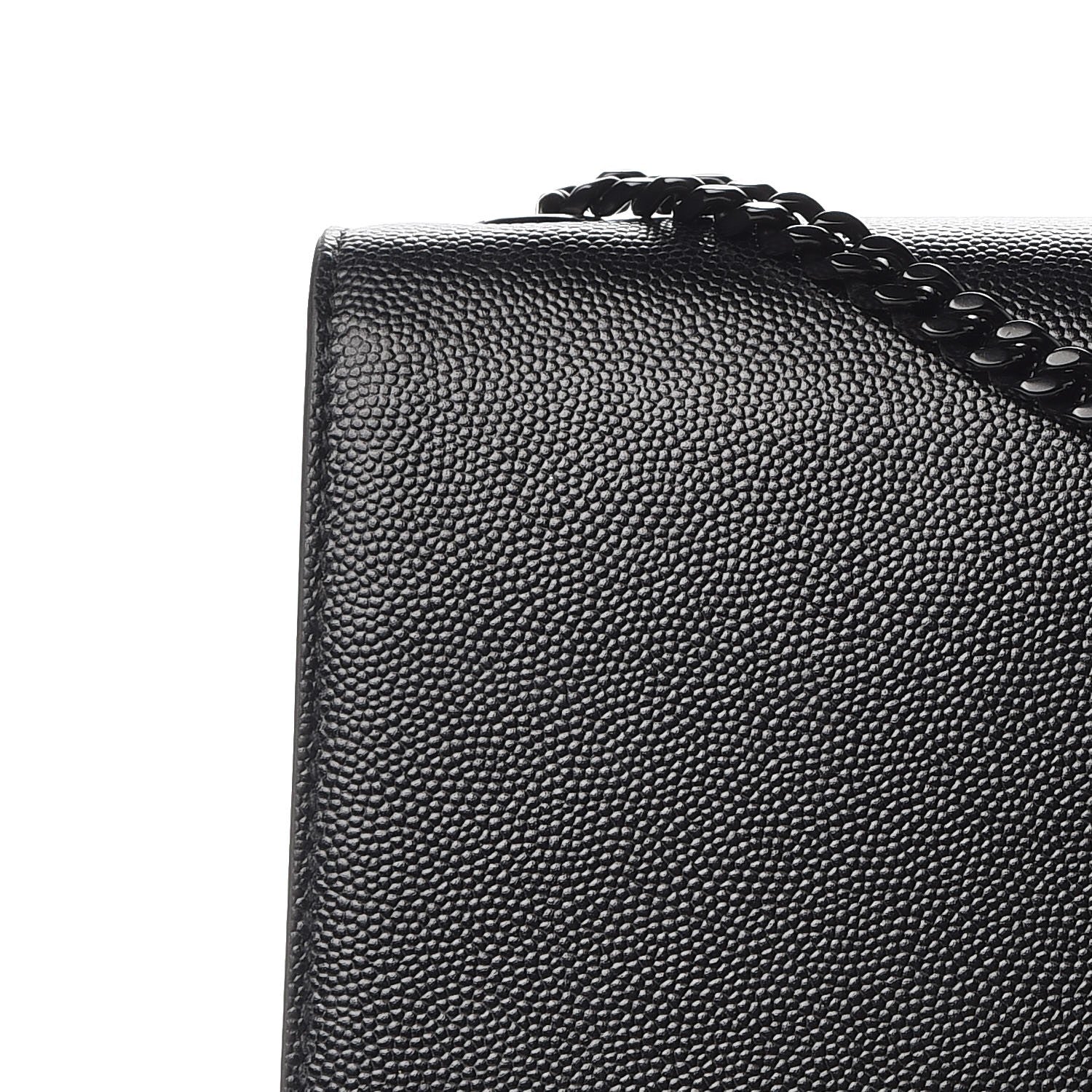 Saint Laurent Grain De Poudre Medium Classic Monogram Kate Satchel Black 10 of 10