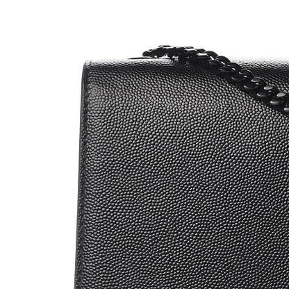 Saint Laurent Grain De Poudre Medium Classic Monogram Kate Satchel Black 10 of 10